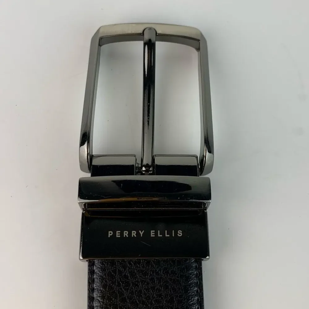 Perry Ellis Men’s Bonded Leather reversible belt size 36 brown black